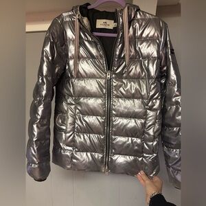 Coach Metallic Silver Women's Puffer Jacket